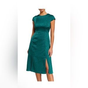 Ted Baker Animal Jacquard Dress Bellana green cheetah print